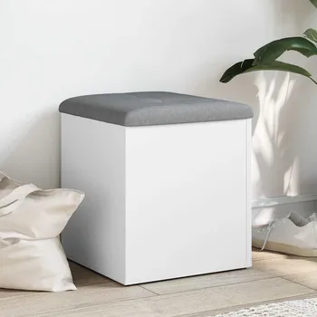 Zahradní lavice Úložná lavice bílá 42 x 42 x 45 cm, dřevo