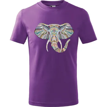 DOBRÝ TRIKO Dětské tričko Hlava slona Velikost: 158/12 let, Barva: Fialová