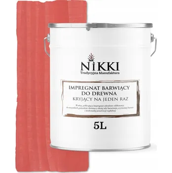 Lak na dřevo IMPREGNACE NA DŘEVO EXTRA LAZURA S OCHRANNÝM ÚČINKEM A BARVOU, JEDNOVRSTVÁ, PÁSOVÁ ČERVEŇ 5L, UV OCHRANA