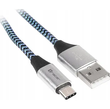 Datový kabel Kabel Tracer USB - USB typ C, 1 m, vícebarevný