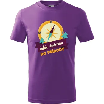 Chlapecké oblečení DOBRÝ TRIKO Dětské tričko Spěchám do přírody Velikost: 158/12 let, Barva: Fialová