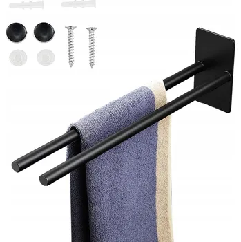 Držák na ručník Bezinvazivní hrazda Bedee černá