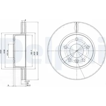 Brzdový kotouč Brzdový kotouč DELPHI BG2860