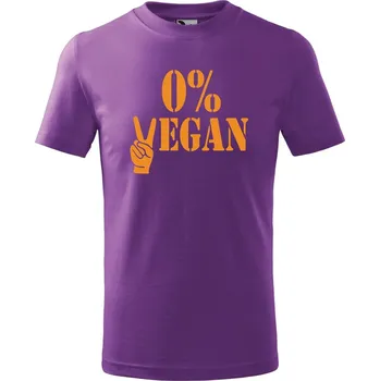 Chlapecké oblečení Dětské tričko s potiskem 0% vegan Velikost: 158/12 let, Barva trička: Fialová