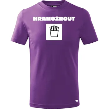 Dětské tričko s potiskem Hranožrout Velikost: 158/12 let, Barva trička: Fialová
