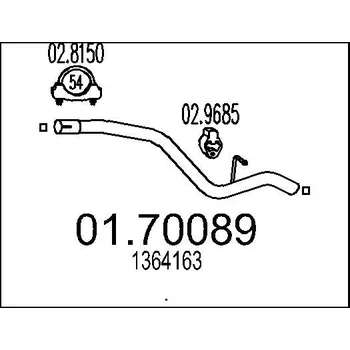 Přední díl výfuku Výfuková trubka MTS 01.70089