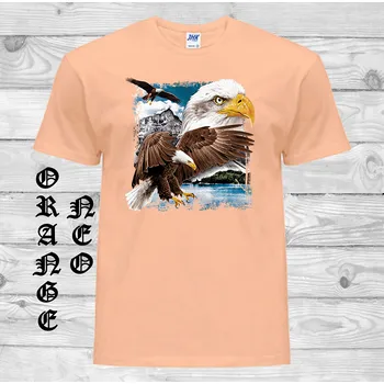 Pánské tričko levne-bavlnene-tricko-potisk-orli Barva: Orange neo - matně oranžová, velikost: XL