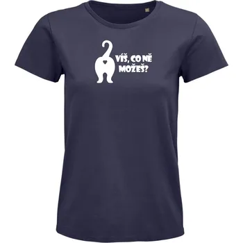 Dámské tričko Dámské tričko "Víš, co ně možeš?" Velikost: XL, Barva: Šedá