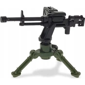 ostatní stavebnice Vojenské STAVEBNICE - Těžký PUŠKA na stativu, příslušenství k figurkám, 15 dílů KL58