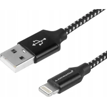 Datový kabel Kabel Carmotion USB - Apple Lightning 3 m černý