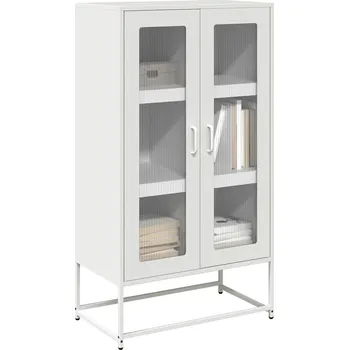 Příborník do zásuvky Skříň highboard bílá 68x39x123 cm ocel