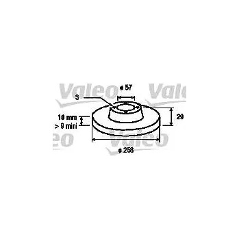 Brzdový kotouč VALEO brzdový kotouč 186131, sada 2 ks