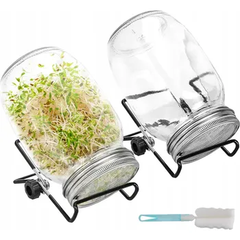 Sklenice 2KS NAKLIČOVACÍ NÁDOBA SKLENĚNÁ SKLENIČKA 1000 ML NA KLÍČENÍ SADA