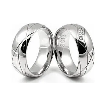 Prsten ŠPERKY-NM, Snubní prsteny v bílém zlatě 880