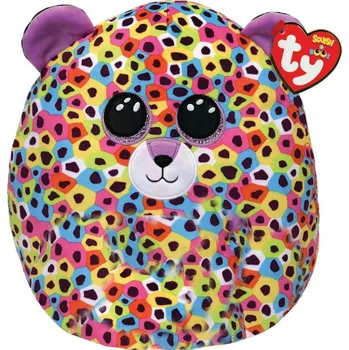 Hračka Ty Squishy Beanies 30 cm- GISELLE duhový leopard s rohem