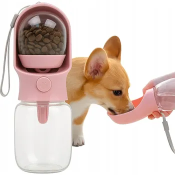 Miska pro psa LÁHEV PRO PSA KOČKU NAPÁJEČKA LAHEV NA PITÍ PŘENOSNÁ MISKA NA VODU TURISTICKÉ KRMIVO