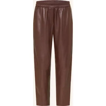 Dámské kalhoty Opus Dámské Kalhoty Myha Edgy V Koženém Vzhledu, tmavě...