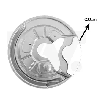 Brzdový kotouč Ochranný plech proti rozstřikování, brzdový kotouč VAN WEZEL 7622374