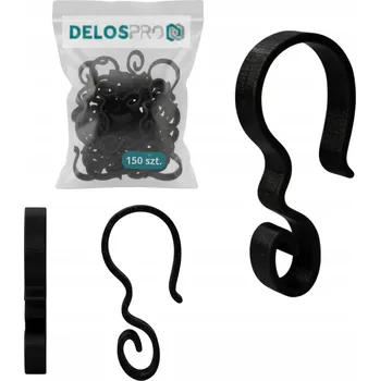 Obraz Háčky na okap pro světelné řetězy, girlandy a dekorace, černé, 150 ks V3