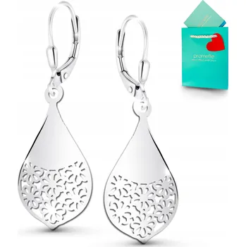 Náušnice Stříbrné visací náušnice slzy krásné prolamované lehké anglické zapínání