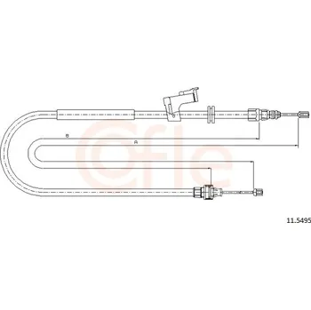 Lanko parkovací brzdy Lanko ruční brzdy COFLE 11.5495