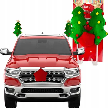 Vánoční dekorace DEKORACE AUTOMOBILOVÁ VÁNOČNÍ STROMEČEK S HVĚZDOU NA AUTO DEKORACE VÁNOČNÍ