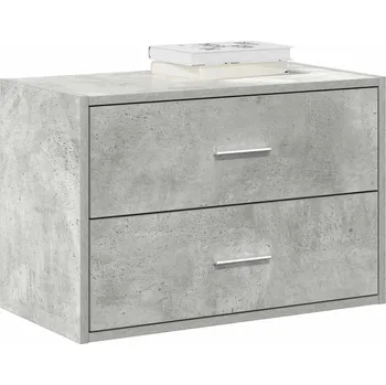 Příborník do zásuvky vida Skříňka s 2 zásuvkami betonově šedá 60x31x40 cm kompozitní dřevo