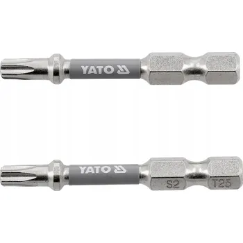 Bit YATO BITY - ŠROUBOVACÍ KONCOVKY 1/4" 50mm, TORX T25, 2 ks, NIKLOVANÉ
