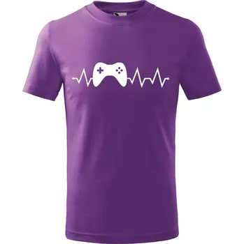 Chlapecké tričko DOBRÝ TRIKO Dětské tričko Tep gaming Velikost: 158/12 let, Barva: Fialová