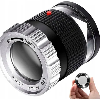 IP kamera CYLINDRICKÁ LUPA 30X SE 3 LED A 3 UV, NASTAVITELNÉ ZAOSTŘENÍ, PRO ŠPERKY A MINCE