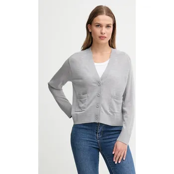 Dámský svetr Vlněný kardigan United Colors of Benetton 11AHD604R šedá 90A, vel. XS