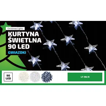 Vánoční dekorace Světelná girlanda Okej Lux 170 cm síťovaná, bílá