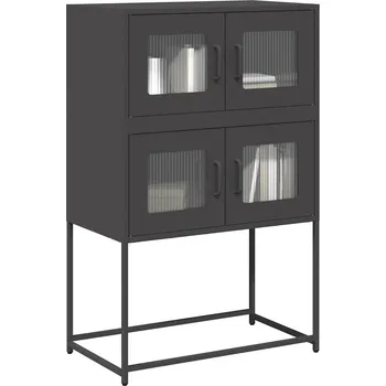 Příborník do zásuvky Skříň highboard černá 68x39x107 cm ocel
