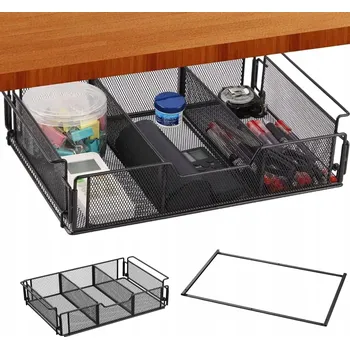 Psací stůl KOVOVÝ REGÁL PRO SKLADOVÁNÍ POD STŮL ŠUPLÍK K MONTÁŽI POD