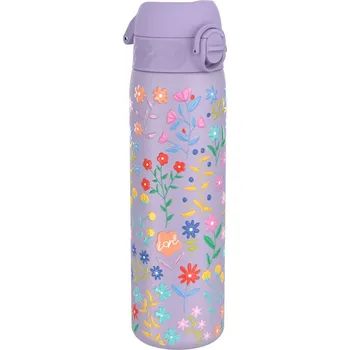 Termoska ION8 Lahev Na Pití ocelový, termoska - 500 ml - Double Wall - Floral květy fialová