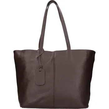 Kabelka Dámská kožená kabelka Italia Zitta - tmavě hnědá