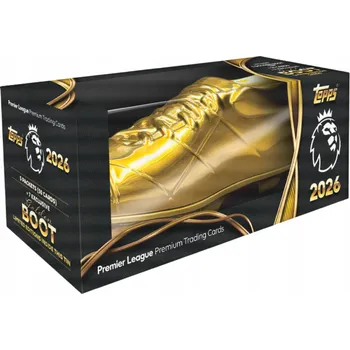 Sběratelská karetní hra Plechovka Zlatá Kopačka Premier League 2026 Topps Golden Boot Tin Sběratelské Karty