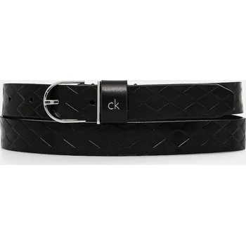 Opasek Kožený pásek Calvin Klein dámský, černá barva, K60K613152 99X, vel. 85