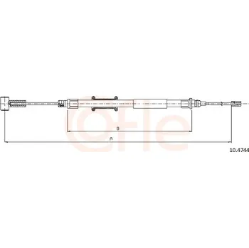 Lanko parkovací brzdy Lanko ruční brzdy COFLE 10.4744