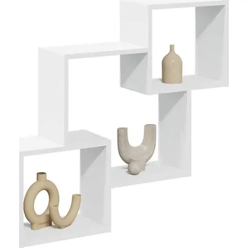 police Nástěnná skříňka 78 x 18 x 71 cm bílá kompozitní dřevo