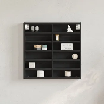 police Vitrína černá 60 x 8,5 x 58 cm kompozitní dřevo