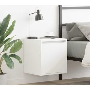 Noční stolek Nástěnné noční stolky 2 ks bílé 38x34x40 cm