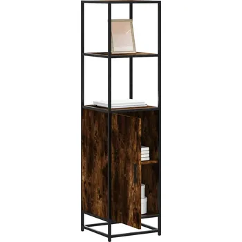 Příborník do zásuvky Skříň highboard kouřový dub 35,5x35x139 cm kompozit a kov