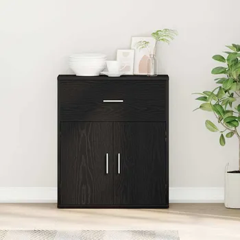 Servírovací skříň Černý dub 60 x 31 x 70 cm kompozitní dřevo