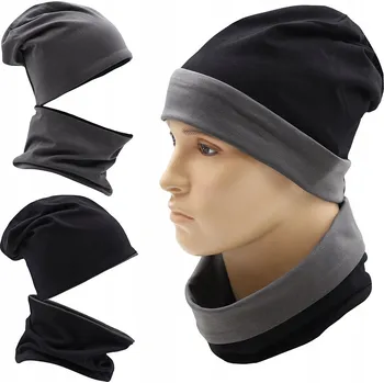 Čepice Pako Jeans sada čepice a nákrčník (rolák) univerzální velikost černá