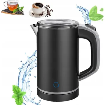 Rychlovarná konvice BEZDRÁTOVÁ RYCHLOVARNÁ KONVICE NA ČAJ KÁVU ČERNÁ 600W 800ML