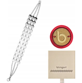 Náramek Dámský náramek, chirurgická ocel , široký, řetízkové destičky BLINGART