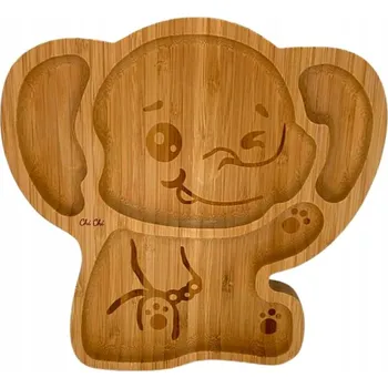 Talíř Talířek CHI CHI hnědý bambusový