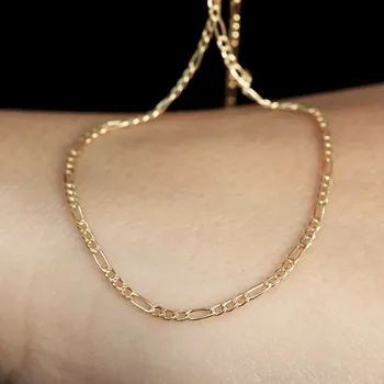 Řetízek Zlatý 14kt řetízek 90A00021 FIGARO 45 cm