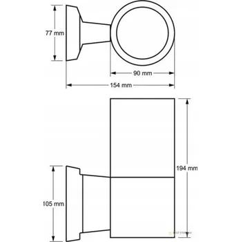 Nástěnné svítidlo Venkovní nástěnné svítidlo Bowi čiré, černé GU10 6 W